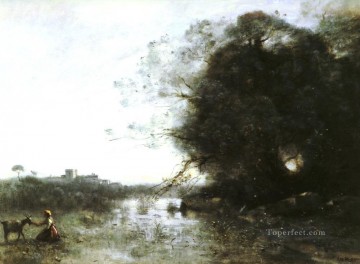 Jean Baptiste Camille Corot Painting - Francés Le Marais Au Grand Arbre plein air Romanticismo Jean Baptiste Camille Corot